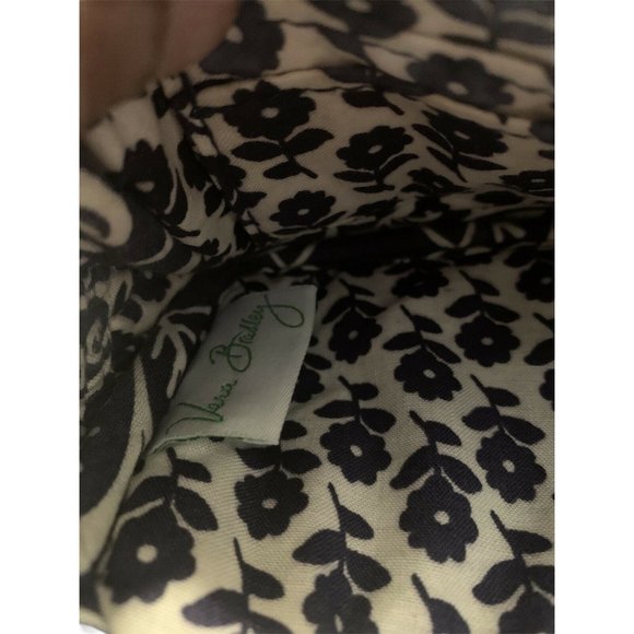 Vera Bradley Crossbody Small Quilted Navy Blue Whi - Picture 11 of 12